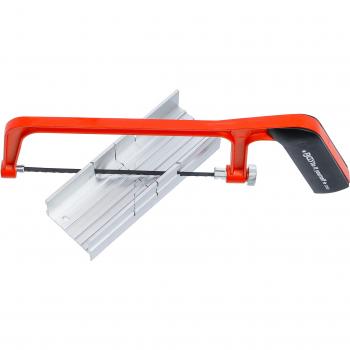 Arco de sierra de aluminio con caja de ingletes y hoja de sierra, 150 mm