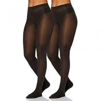 Iris & Lilly by Wolford Medias Mujer, Pack de 2, Negro