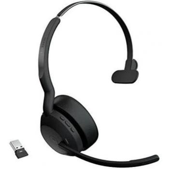 Jabra Evolve2 55 Auriculares Bluetooth para Oficina/Centro de llamadas Negros con Micrófono y Cancelación de Ruido