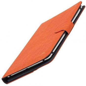 Rivacase 3312 - Funda Universal con función Atril y Lateral Protección, color Negro/Naranja, 10.1