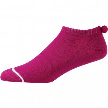 FootJoy ProDry Lightweight Pom Pom - Calcetines para mujer, color fucsia / blanco, talla única