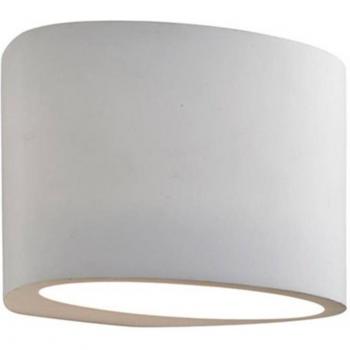 Aplique de Yeso Pintable Ovalado 12cm Up/Down 1 Bombilla