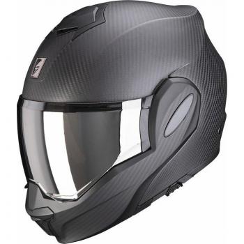 Scorpion Casco Modular EXO-TECH EVO Carbono Sólido Negro Mate