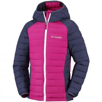 Columbia Girls Winter Jacket Powder Lite Girls Hooded, Größe:XL, Farbe:Cactus Pink/Nocturnal