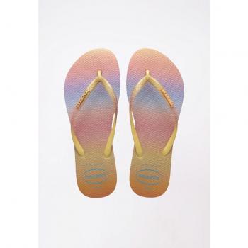 Havaianas Slim Gradient Sunset Chancla Mujer Dorado 34
