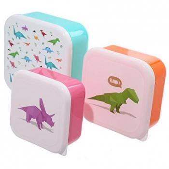 Set de 3 loncheras con dinosaurios / loncheras de desayuno niños/jóvenes