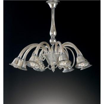 Plafón Colgante Poseidon de 8 Luces en Color Champán, Dimensiones: 93x73 cm