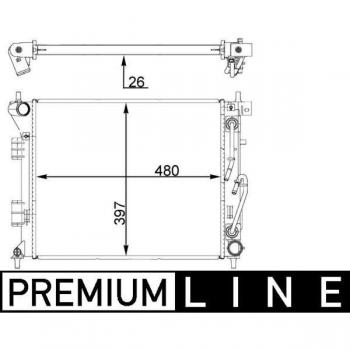 Radiador de motor MAHLE ORIGINAL CR 1405 000P para refrigeración eficiente