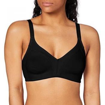 Selene Sujetador Blanca Preformado Algodon Doble Capa Sin Aros Negro 95C