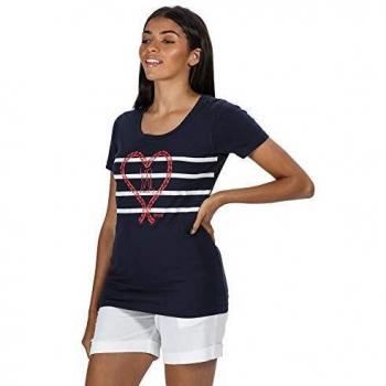 Regatta Filandra IV Camisa De Mangas Cortas, Armada De Vela, 44 para Mujer