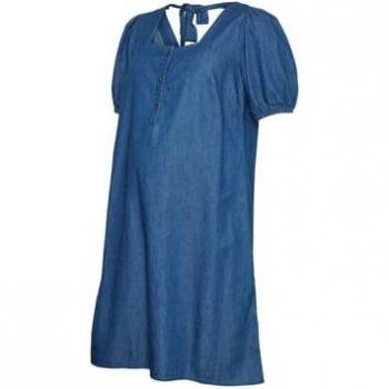 Vestido de lactancia Mamalicious LIA en Denim Azul Medio