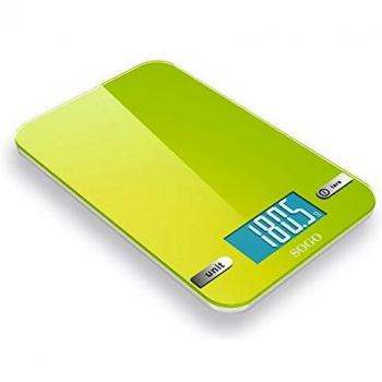 Sogo BAC-SS-3960G Báscula de cocina electrónica de cristal, Verde