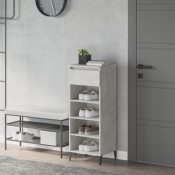Zapatero de hormigón gris 40x36x105 cm madera multicapa