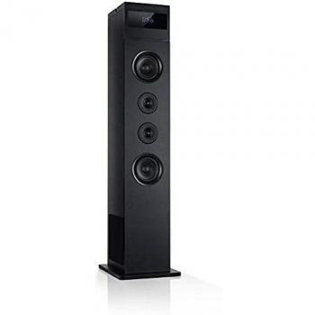 Altavoz de Torre Auna Karaboom 100 - 120W Máx, Bluetooth, USB, Karaoke y CD Integrado