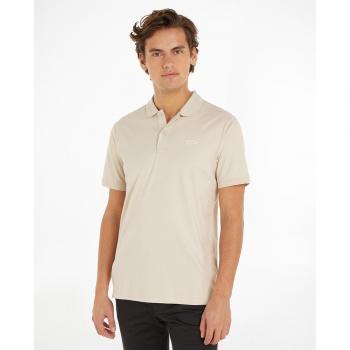 Calvin Klein Slim Fit Short Sleeve Polo Shirt in Stony Beige for Men