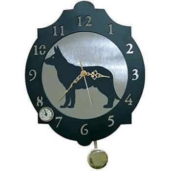 Reloj de Pared Perro Imex 11307, Metal Gris, 374 x 312 mm, Dimensiones 40x34x7 cm