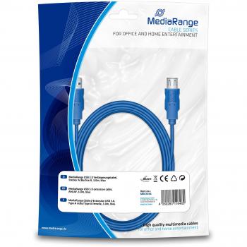 MediaRange 3m, USB3.0-A - USB3.0-A - Cable USB