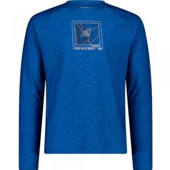CMP Men's Long Sleeve Mountain T-Shirt Sapphire Melange
