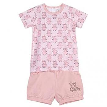 Conjunto de Pijama Corto Rosa Peppa Pig para Bebé 12 Meses