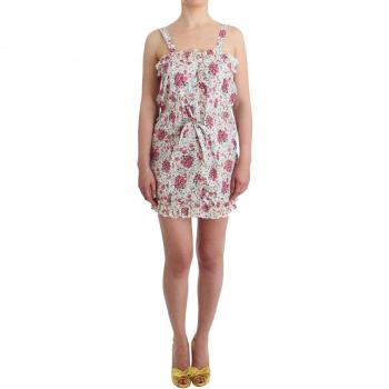 Ermanno Scervino Women's Pink Floral Beach Mini Dress Short - IT44, Size M
