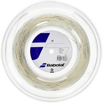 Babolat M7 17 Gauge Tennis String Reel - White/Natural, 200M
