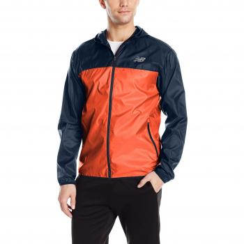 NEW BALANCE Wind Comedero unidad Chaqueta Hombre, color orange / dunkelblau, tamaño small