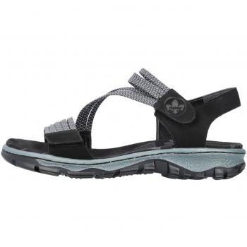 Sandalias Rieker FSK para Dama, Color Negro, con Cierre de Velcro