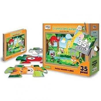 Manolito Books- Libro con Puzzle Los Animales Selva