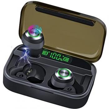 Auriculares Bluetooth, Auriculares Auricular Inalámbricos Bluetooth 5.1 Auriculares In Ear con Estuche de Carga Auriculares Deportivos IPX7 Impermeable para Android iOS Xiaomi Corsa Deporte