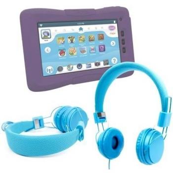 DURAGADGET Auriculares Infantiles Color Azul para Tablet Clan 2 / Clan XL TVE Cefatronic - Acolchados Y Ajustables Peques!- Disponible En Color Rosa