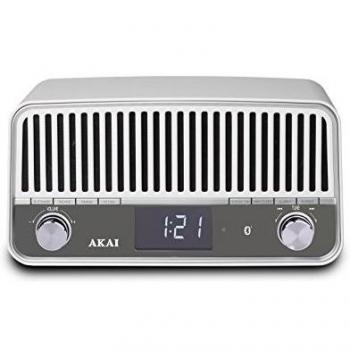 Akai APR500WE - Radio con Bluetooth, diseño vintage, color blanco