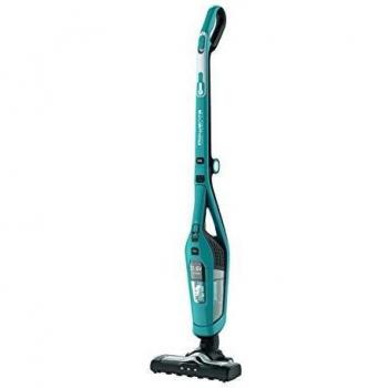 Rowenta Dual Force RH6751W0 - Aspiradora 2 en 1 de mano y escoba eléctrica, cepillo motorizado con luces LED, batería 21.6 V, autonomía 45 min, sin cable, ligera y plegable, sin bolsa, Color Negro