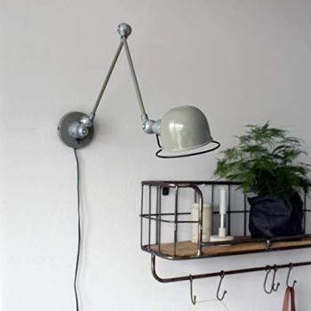 Aplique de pared Davin - Industrial, Metal-Aluminio, Ajustable, Verde