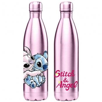 Botella de acero premium Disney - Lilo & Stitch - Stitch y Angel 500ML