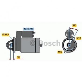 BOSCH Starter Motor 0 986 021 610 - Motor de arranque, tipo eléctrico, diseñado para vehículos, alta durabilidad y rendimiento, fácil instalación, compatible con múltiples modelos de automóviles
