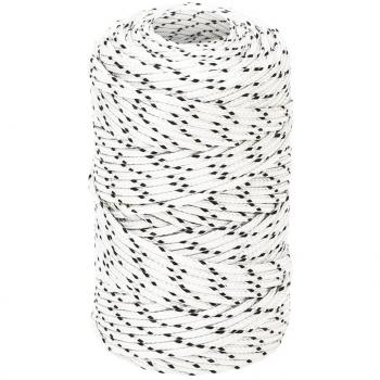 Cuerda para barco trenzada de poliéster blanca 2 mm x 100 m