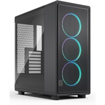 Fractal Design Epoch Black TG RGB Light Tint - Caja Torre ATX Gaming con Ventiladores RGB y Panel de Cristal Templado
