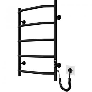 Radiador Seca Toallas Eléctrico Mario Trapeze 650x430 Bajo Consumo Negro Mate 65W