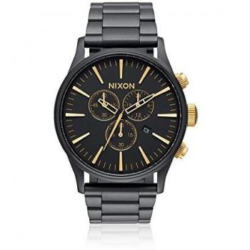 Nixon Reloj Cronógrafo para Adultos Unisex de Cuarzo con Correa en Acero Inoxidable A386-1041-00
