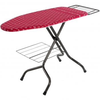 Asa de planchar plegable Lelit PA160, 120x45.5 cm, traspirante, con portabianchería y portacaldaia, color gris