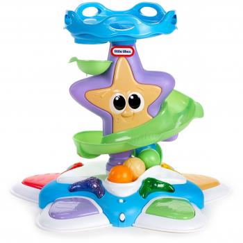 Little Tikes Estrella Marina: Juguete Musical Educativo con Teclado Luminoso, Bolas y Tobogán para Niños de 9 Meses en Adelante