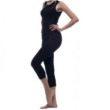 Anaissa Set Namasté Legging Camiseta Deportiva Negro M/L