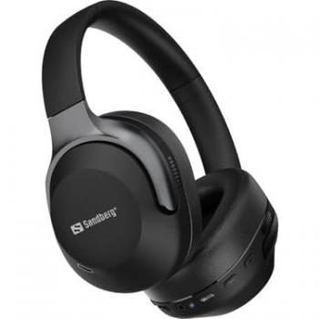 Auriculares Inalámbricos de Viaje Sandberg con ANC y ENC para Gaming, Color Negro