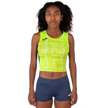 Top de running mujer Joma Elite VIII marino amarillo flúor