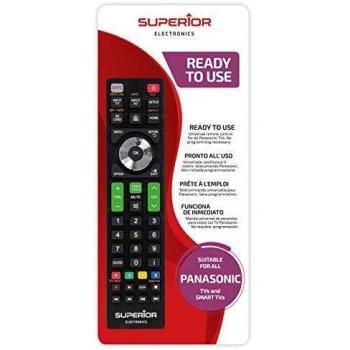 Superior Electronics SUPTRB011 - Mando a Distancia de Repuesto Universal Compatible con Todos los televisores y Smart TV de la Marca Panasonic, Listo para Usar, no Requiere programación