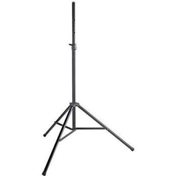 K&M 21472 Tall Aluminum Speaker Stand, Adjustable Height 62.20 - 97.40, Black