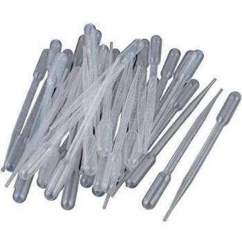 sourcing map 100 Uds Plástico Desechables Pipetas 3ml, Claro Graduado Transferencia Pasteur Pipetas, 150mm OD largo, Líquido Gotero para Oído Ojo Alcohol Pintura Maquillaje Laboratorio