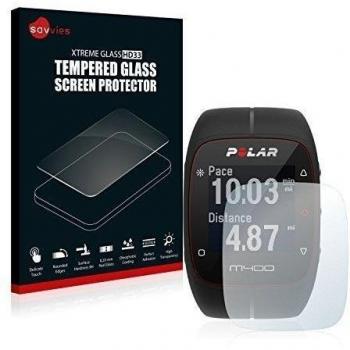 savvies Protector Cristal Templado Compatible con Polar M400 / M430 Protector Pantalla Vidrio, Protección 9H, Pelicula Anti-Huellas
