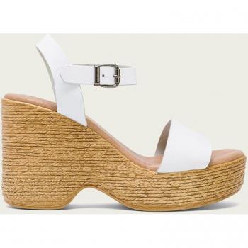 Porronet 2992PO Sandalias con cuña Michele para mujer en blanco de piel
