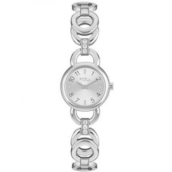 Reloj de Mujer Breil Alya, Acero, Esfera Redonda Minimalista con Cristales, Caja de 26 mm, Pulsera de Eslabones Redondos Entrelazados